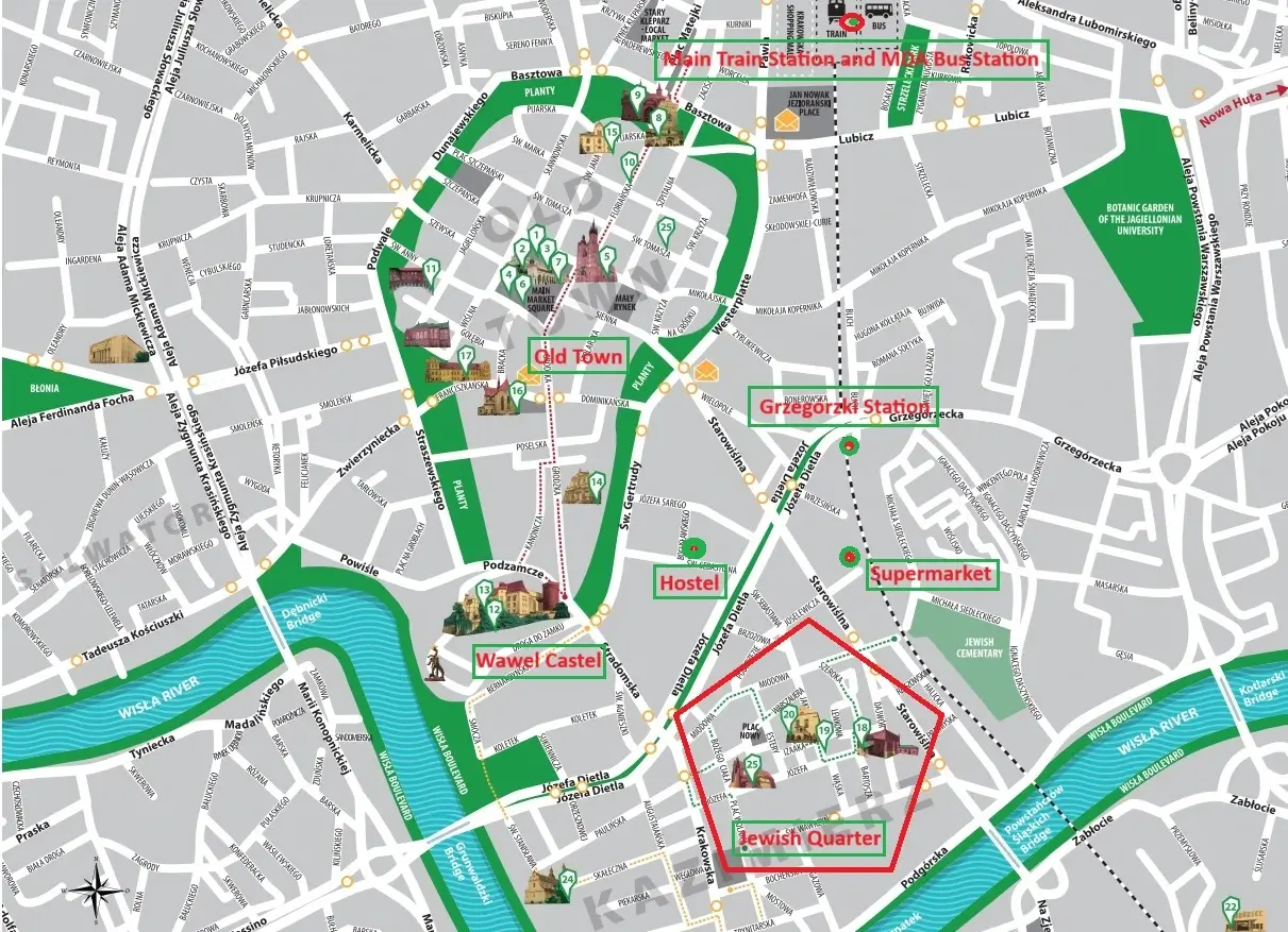 Krakow City Map